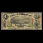 Canada, Banque Ville-Marie, 4 dollars <br /> January 2, 1873