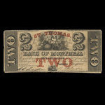 Canada, Bank of Montreal, 2 dollars <br /> May 1, 1849