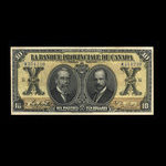 Canada, Provincial Bank of Canada, 10 dollars <br /> January 31, 1919