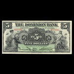 Canada, Dominion Bank, 5 dollars <br /> January 2, 1925