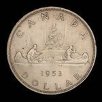 Canada, Elizabeth II, 1 dollar <br /> 1953