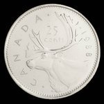 Canada, Elizabeth II, 25 cents <br /> 1988