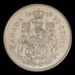 Canada, Elizabeth II, 50 cents <br /> 1988
