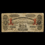 Canada, Bank of British North America, 1 dollar <br /> December 1, 1852