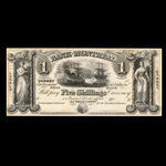 Canada, Bank of Montreal, 1 dollar <br /> 1852