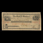 Canada, Bank of Montreal, 5 dollars <br /> April 5, 1852