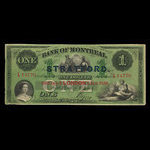 Canada, Bank of Montreal, 1 dollar <br /> January 3, 1859