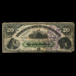 Canada, Commercial Bank of Newfoundland, 20 dollars <br /> January 3, 1888