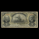 Canada, Banque d'Hochelaga, 5 piastres <br /> February 23, 1911