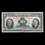 Canada, Imperial Bank of Canada, 10 dollars <br /> November 1, 1934