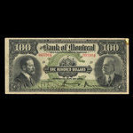 Canada, Bank of Montreal, 100 dollars <br /> November 3, 1914