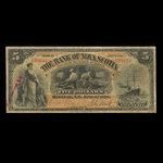 Canada, Bank of Nova Scotia, 5 dollars <br /> June 1, 1898