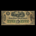 Canada, Bank of Prince Edward Island, 5 dollars <br /> January 1, 1872