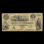 Canada, Bank of Toronto (The), 2 dollars <br /> July 2, 1859