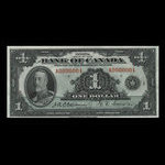 Canada, Bank of Canada, 1 dollar <br /> 1935