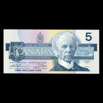 Canada, Bank of Canada, 5 dollars <br /> 1986