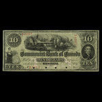 Canada, Commercial Bank of Canada, 10 dollars <br /> January 2, 1857