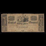 Canada, Bank of Ottawa, 1 dollar <br /> May 18, 1837