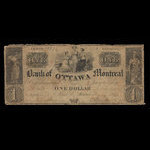 Canada, Bank of Ottawa, 1 dollar : May 18, 1837