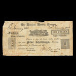Canada, Newcastle Banking Company, 1 dollar <br /> January 20, 1836