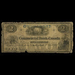 Canada, Commercial Bank of Canada, 2 dollars <br /> January 2, 1857