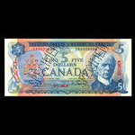 Canada, Bank of Canada, 5 dollars <br /> 1972