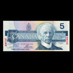 Canada, Bank of Canada, 5 dollars <br /> 1986