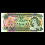 Canada, Bank of Canada, 20 dollars <br /> 1969