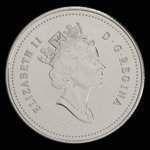 Canada, Elizabeth II, 25 cents <br /> 1990