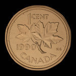 Canada, Elizabeth II, 1 cent <br /> 1990