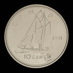 Canada, Elizabeth II, 10 cents <br /> 1991