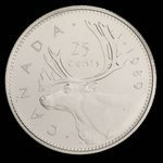 Canada, Elizabeth II, 25 cents <br /> 1989