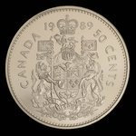 Canada, Elizabeth II, 50 cents <br /> 1989