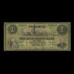 Canada, Merchants Bank of Canada (The), 1 dollar <br /> March 2, 1868