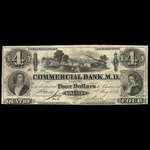 Canada, Commercial Bank of the Midland District, 4 dollars <br /> May 2, 1854