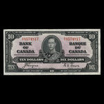 Canada, Bank of Canada, 10 dollars <br /> January 2, 1937