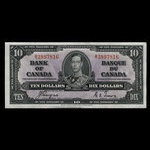 Canada, Bank of Canada, 10 dollars <br /> January 2, 1937