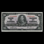 Canada, Bank of Canada, 10 dollars <br /> January 2, 1937