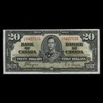 Canada, Bank of Canada, 20 dollars <br /> January 2, 1937