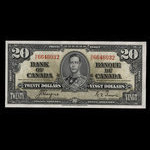 Canada, Bank of Canada, 20 dollars <br /> January 2, 1937