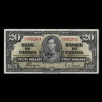 Canada, Bank of Canada, 20 dollars : January 2, 1937