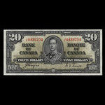 Canada, Bank of Canada, 20 dollars <br /> January 2, 1937