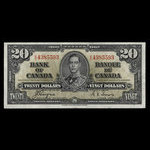 Canada, Bank of Canada, 20 dollars : January 2, 1937