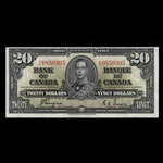 Canada, Bank of Canada, 20 dollars : January 2, 1937