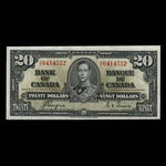 Canada, Bank of Canada, 20 dollars : January 2, 1937