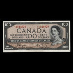 Canada, Bank of Canada, 100 dollars : 1954