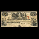 Canada, Farmer's Joint Stock Banking Co., 5 dollars <br /> February 1, 1849