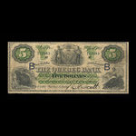 Canada, Quebec Bank, 5 dollars : January 3, 1888