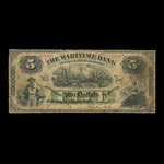 Canada, Maritime Bank of the Dominion of Canada, 5 dollars <br /> October 3, 1881