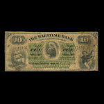 Canada, Maritime Bank of the Dominion of Canada, 10 dollars <br /> October 3, 1881